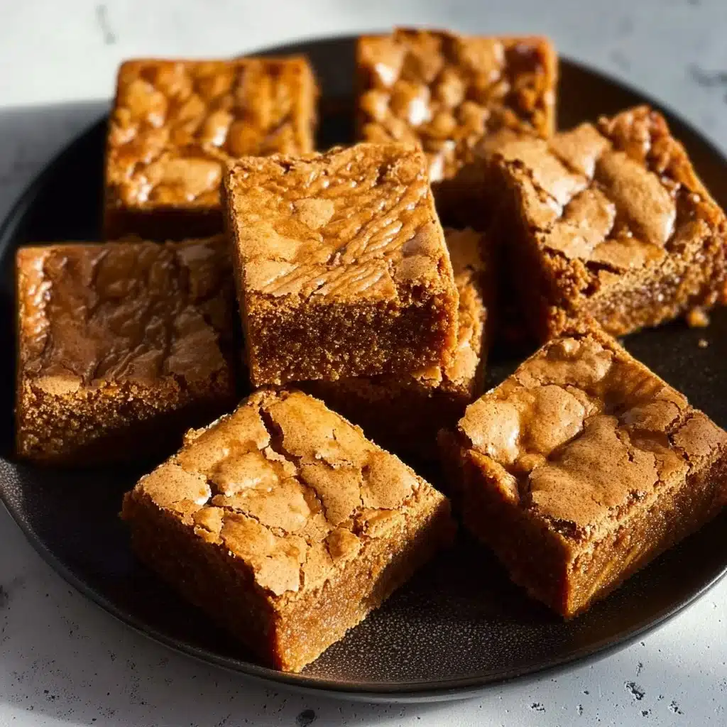 Delicious Biscoff Blondies with a rich caramel flavor