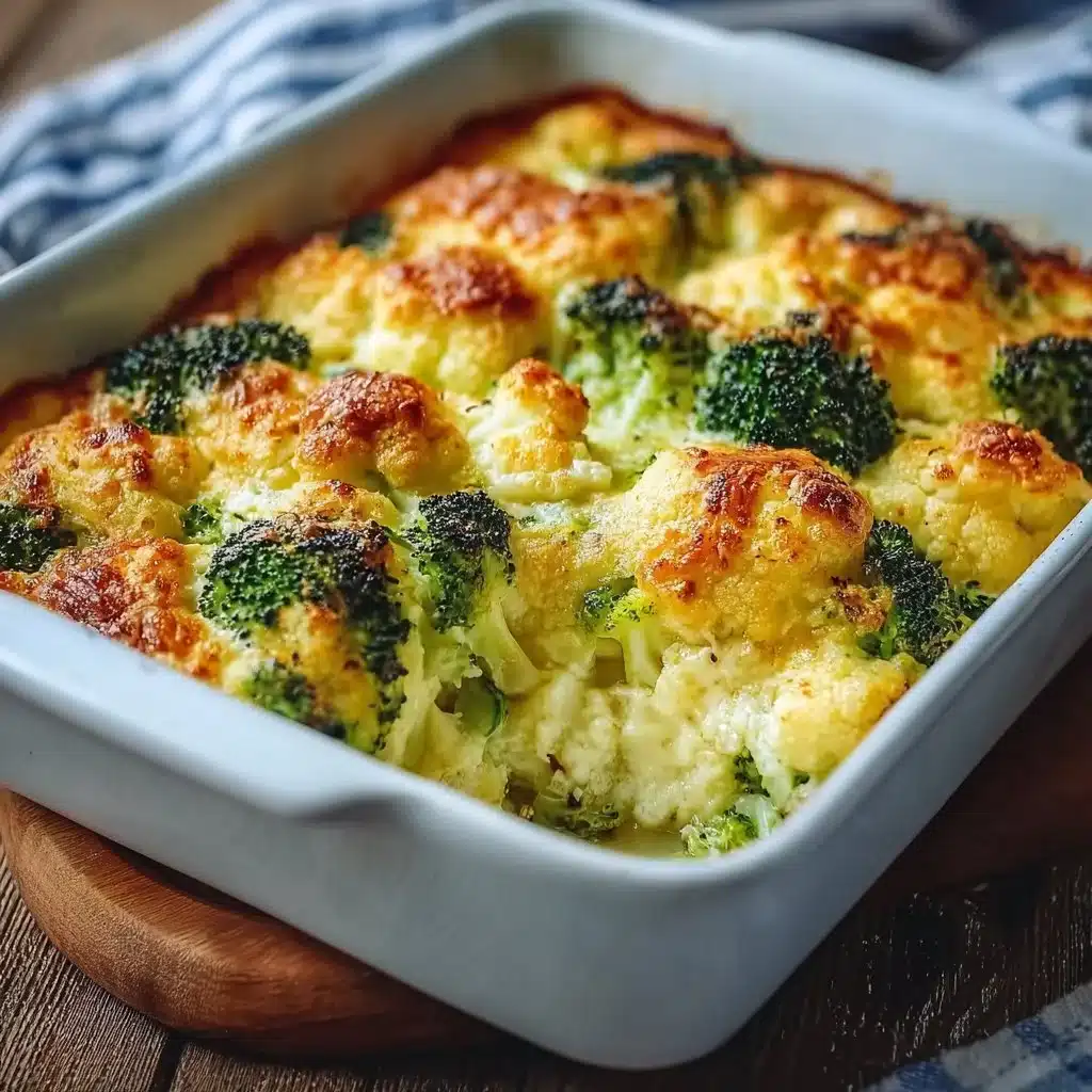 Delicious Broccoli and Cauliflower Cottage Cheese Bake Recipe