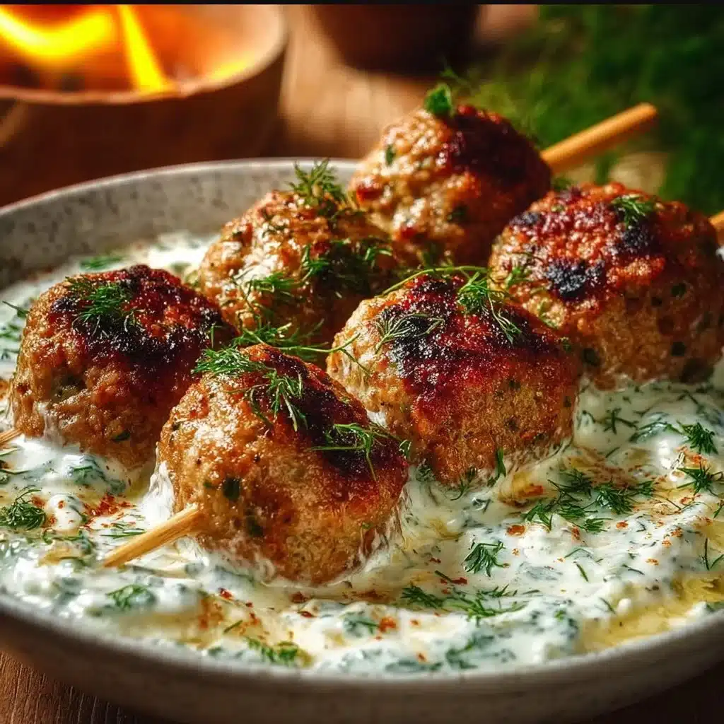 Chicken Kofta Garlic Yogurt Sauce