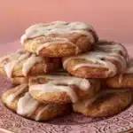 Delicious Cinnamon Roll Cheesecake Cookies with swirls of cinnamon and cream cheese.