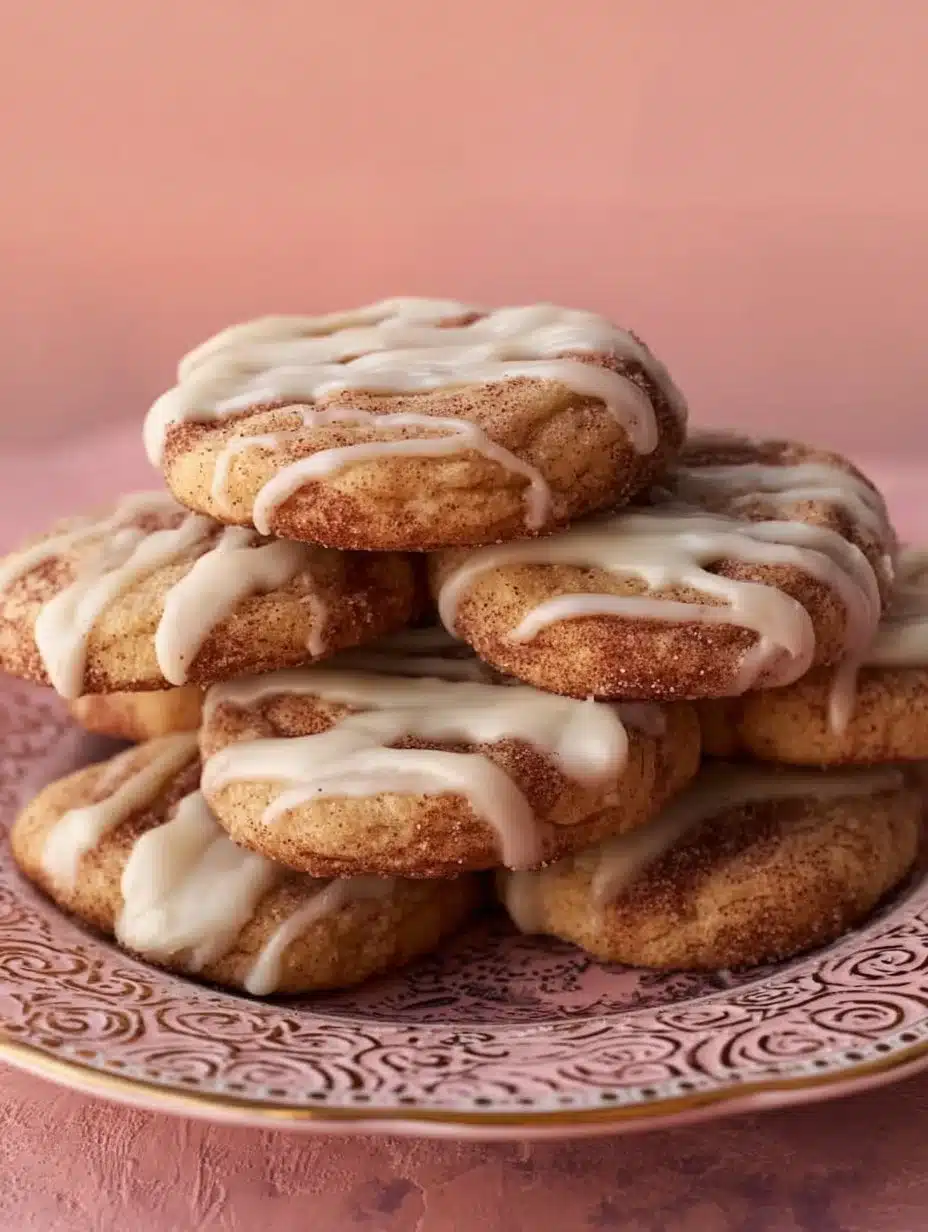 Delicious Cinnamon Roll Cheesecake Cookies with swirls of cinnamon and cream cheese.