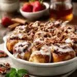 Delicious cinnamon roll casserole baked to perfection for breakfast or brunch