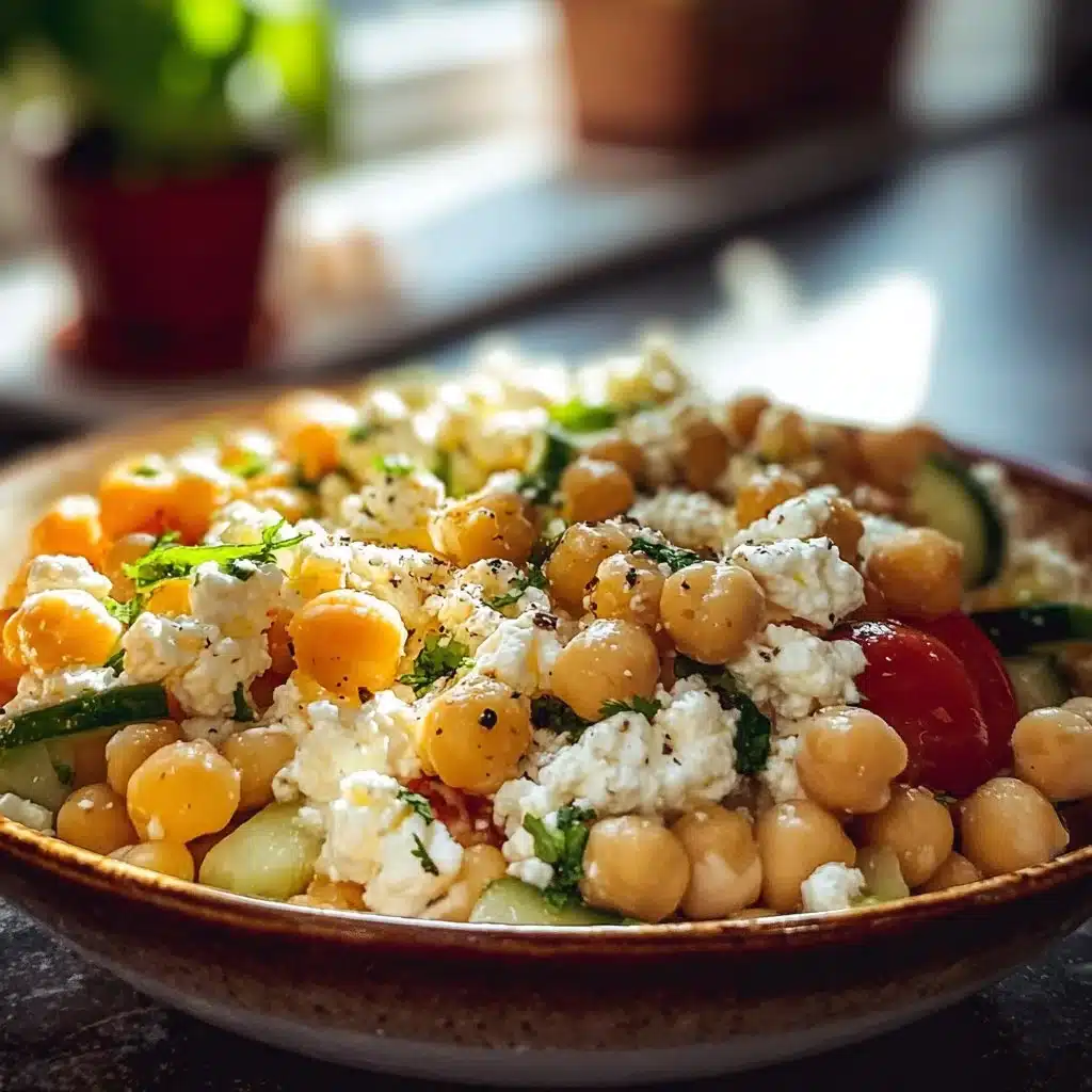 Cottage Cheese and Chickpeas Salad