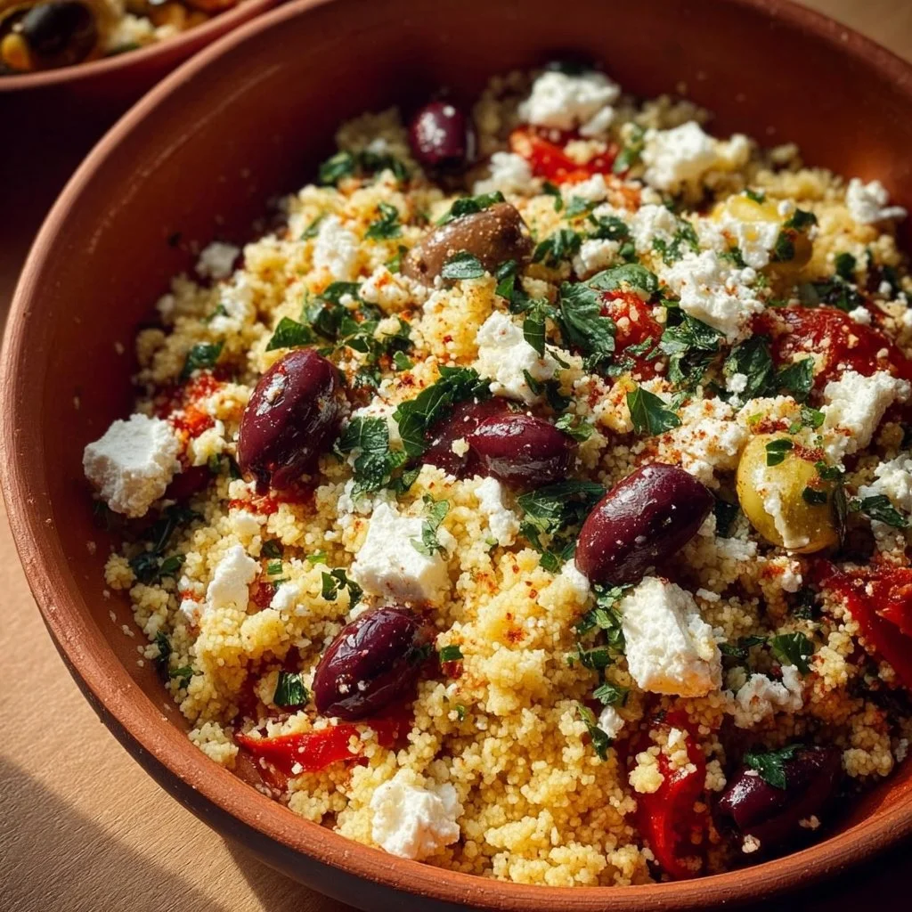 Couscous Olive Feta Salad