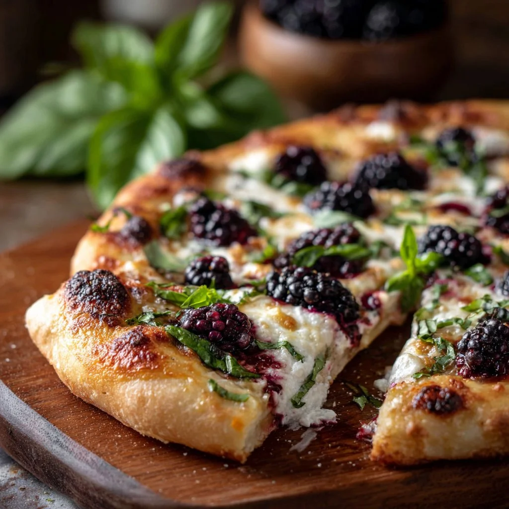 Dress up your pizza with something a little different in this Blackberry Basil Ricotta Pizza. It's elegant. I…