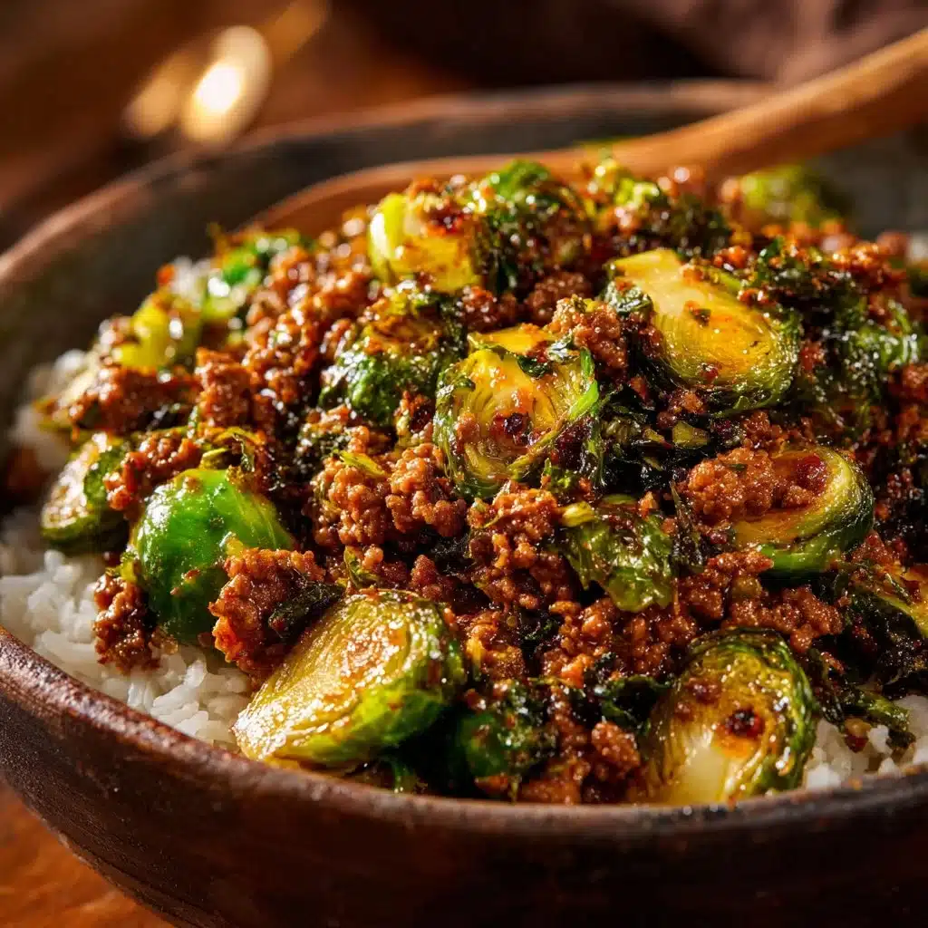 Ground Beef and Brussels Sprouts