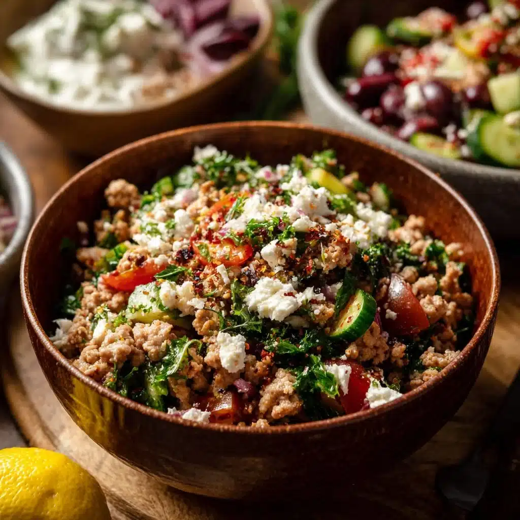 Healthy Greek Ground Chicken Bowls
