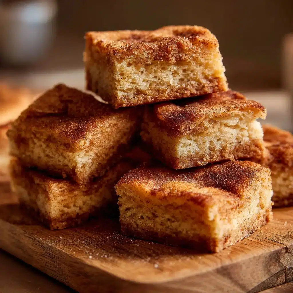 Delicious brown butter maple snickerdoodle bars topped with cinnamon sugar
