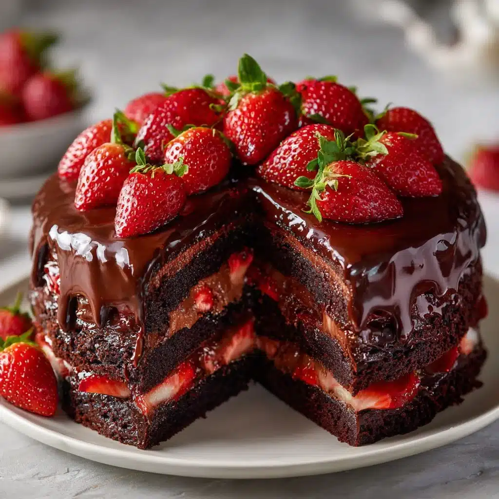 Indulgent Strawberry Chocolate Shell Cake That Wows Every Time