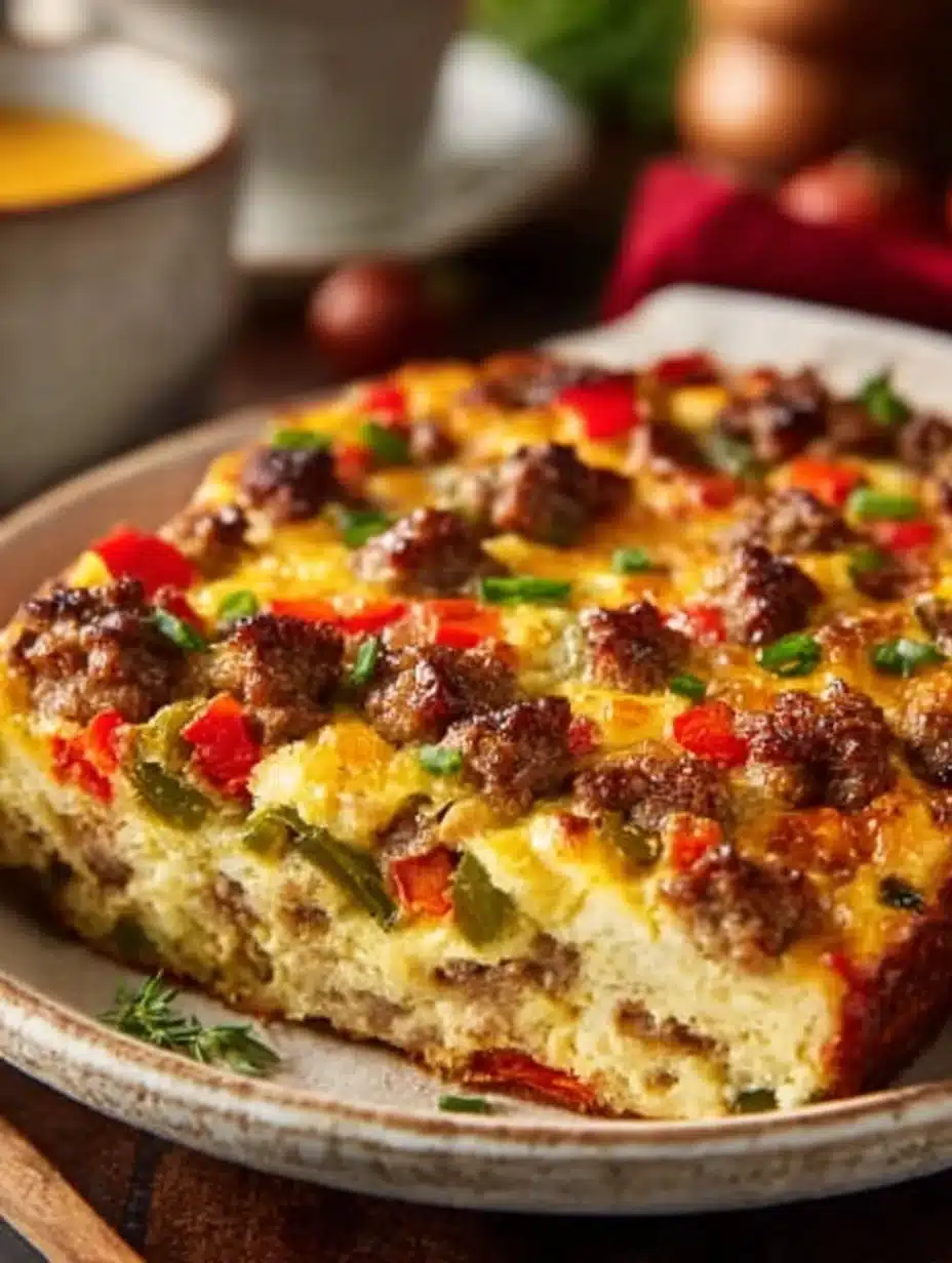 Italian Sausage and Pepper Breakfast Casserole