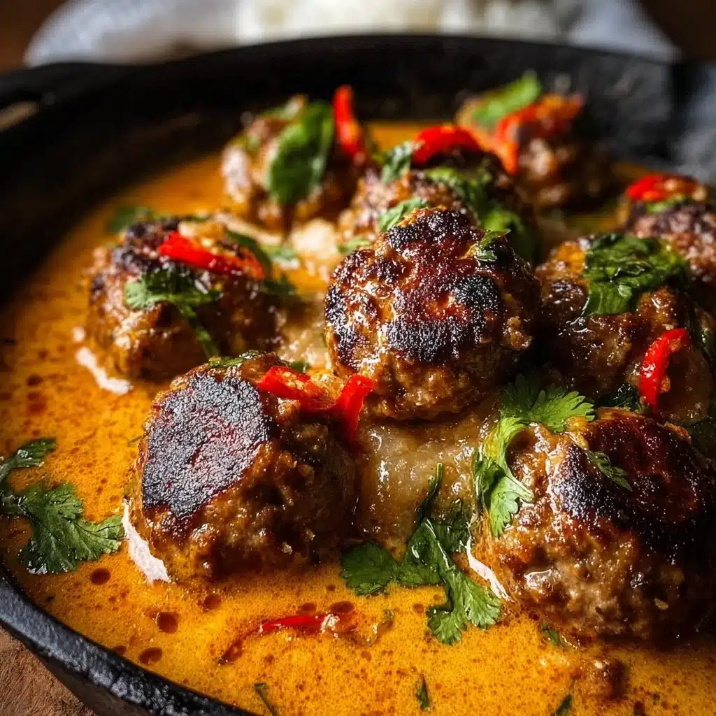 Jerk Meatballs in Coconut Curry Sauce