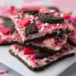 Delicious homemade Oreo Bark with crumbled cookies and chocolate.
