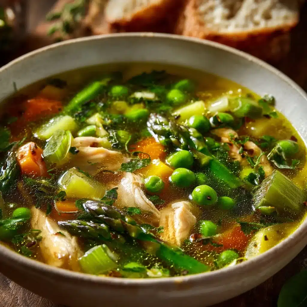 Simple Lemony Chicken Soup with Spring Veggies