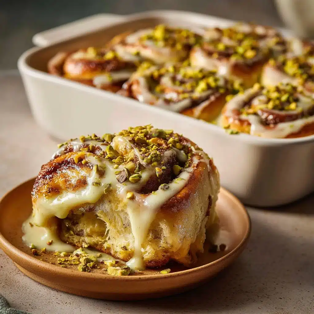 Small Batch Pistachio Cream Cinnamon Rolls