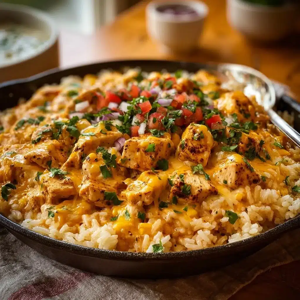 One-Pot Cheesy Southwest Chicken & Rice: Creamy Bliss!