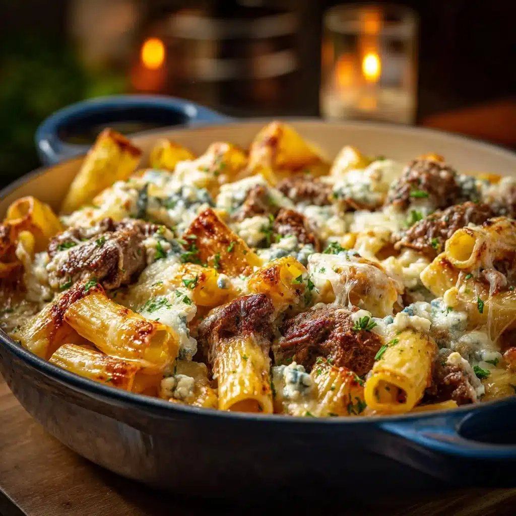 Steak & Blue Cheese Rigatoni Bake