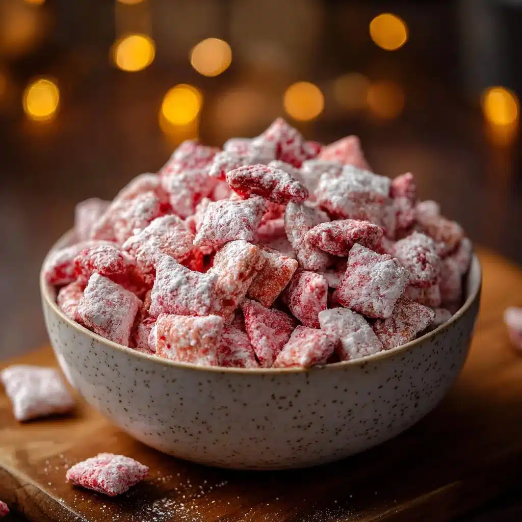 Delicious Strawberry Shortcake Puppy Chow for Sweet Snacking