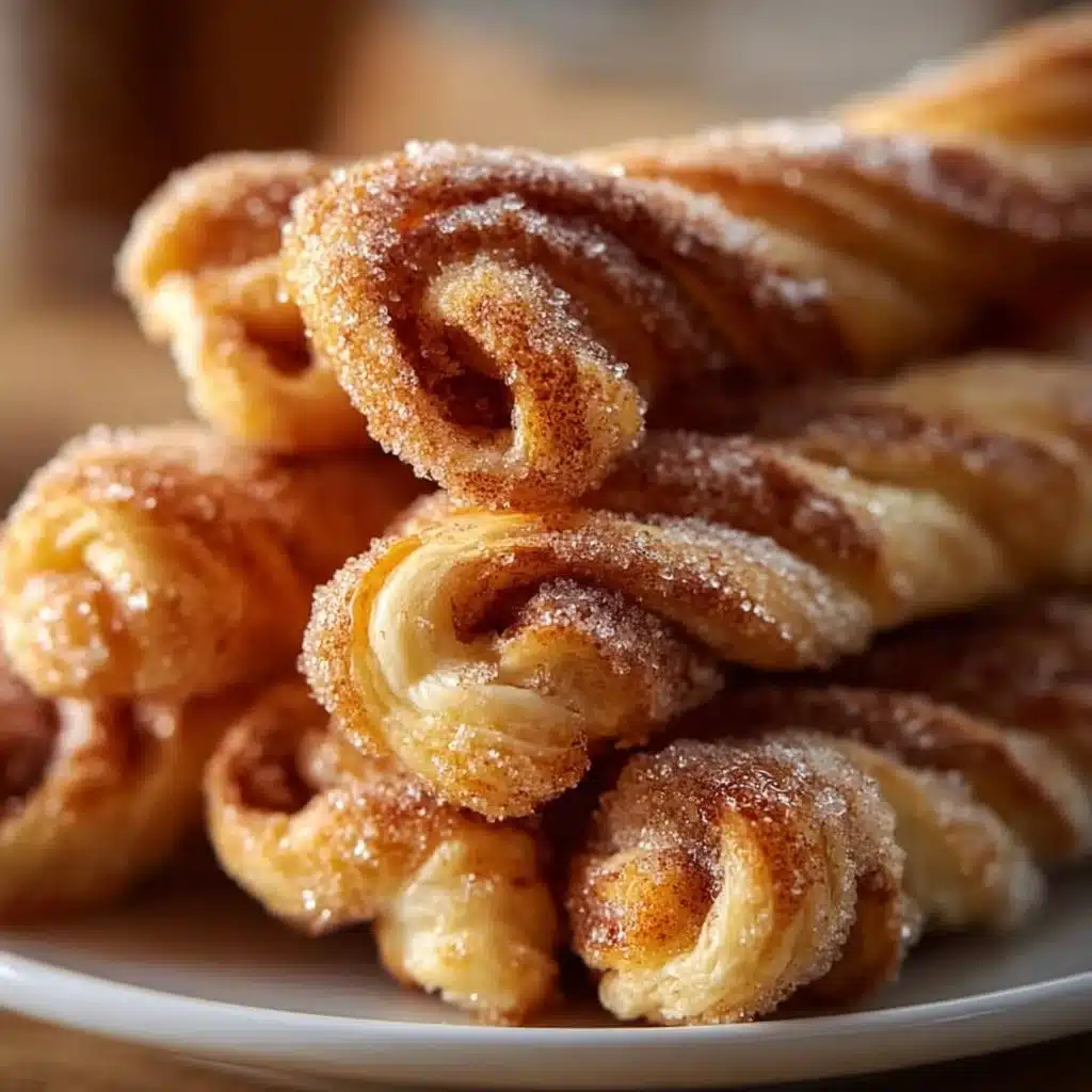 Freshly baked sweet cinnamon twists drizzled with icing