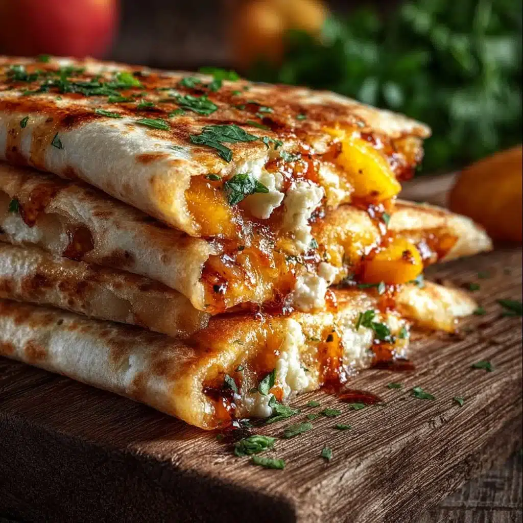 Sweet & Savory Peach Quesadillas