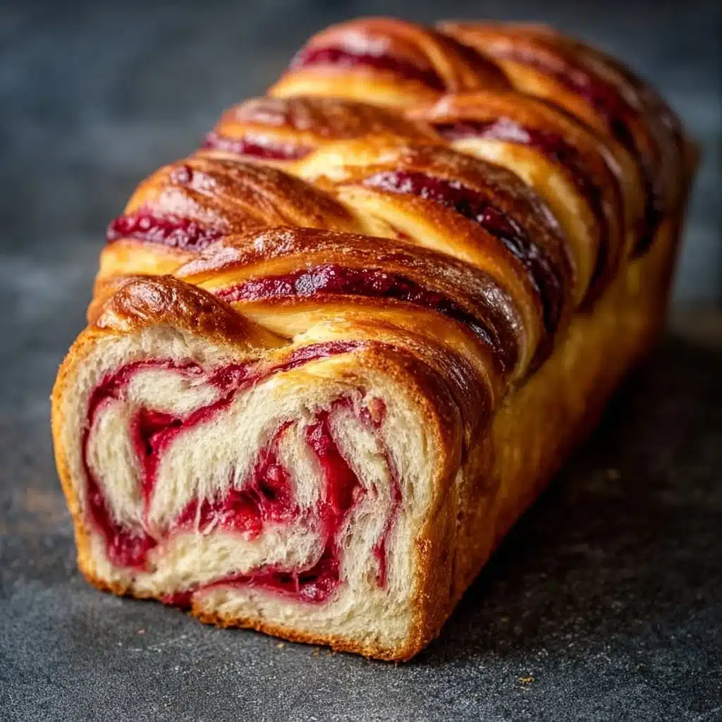 Raspberry Swirl Brioche Loaf