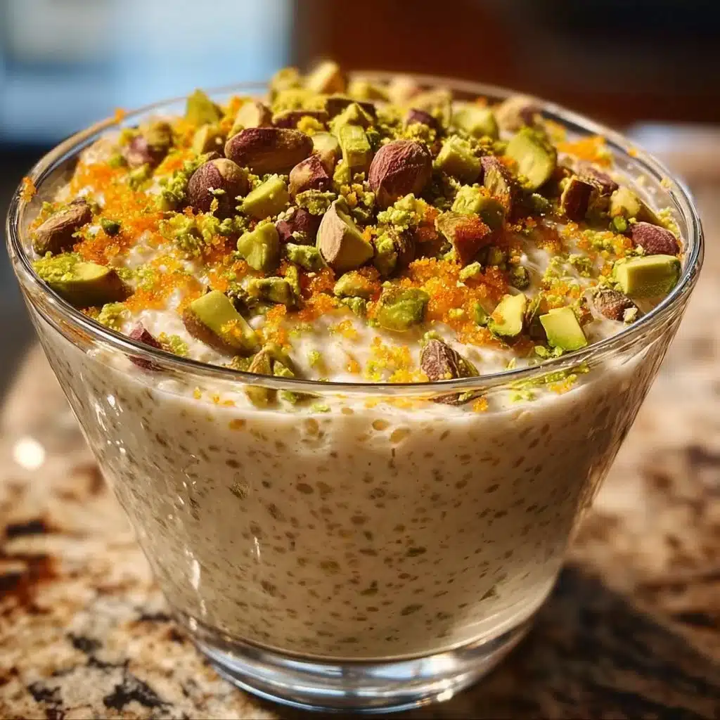 Pistachio Orange Blossom Overnight Oats