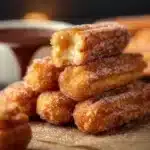 Delicious churro poppers dusted with cinnamon sugar