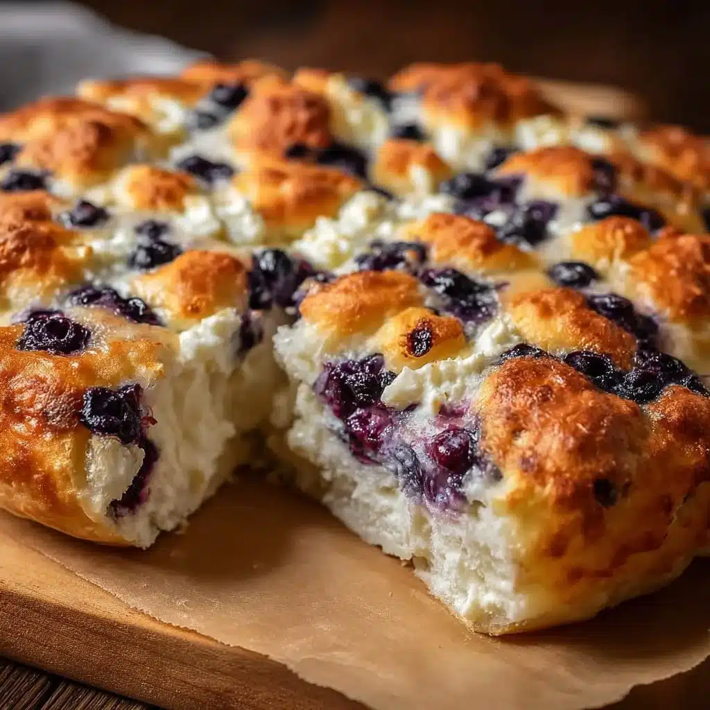 Fluffy Cottage Cheese Blueberry Cloud Bread