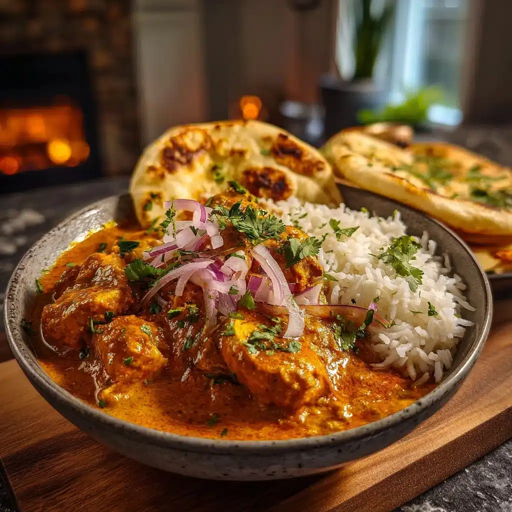 Cozy Crock Pot Chicken Korma Indian curry dish with rich flavors and tender chicken