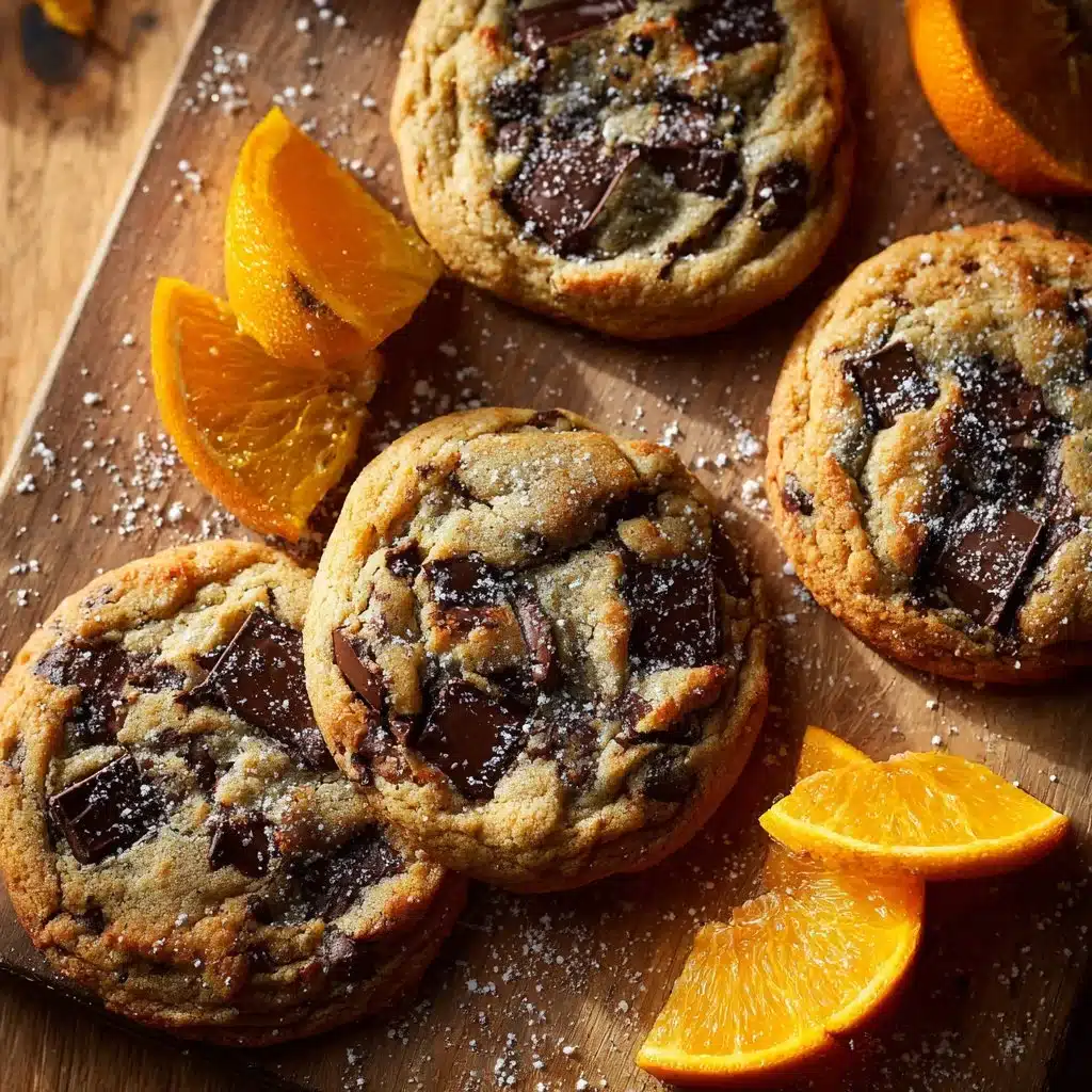 Dark chocolate orange cookies with a rich flavor and citrus zest