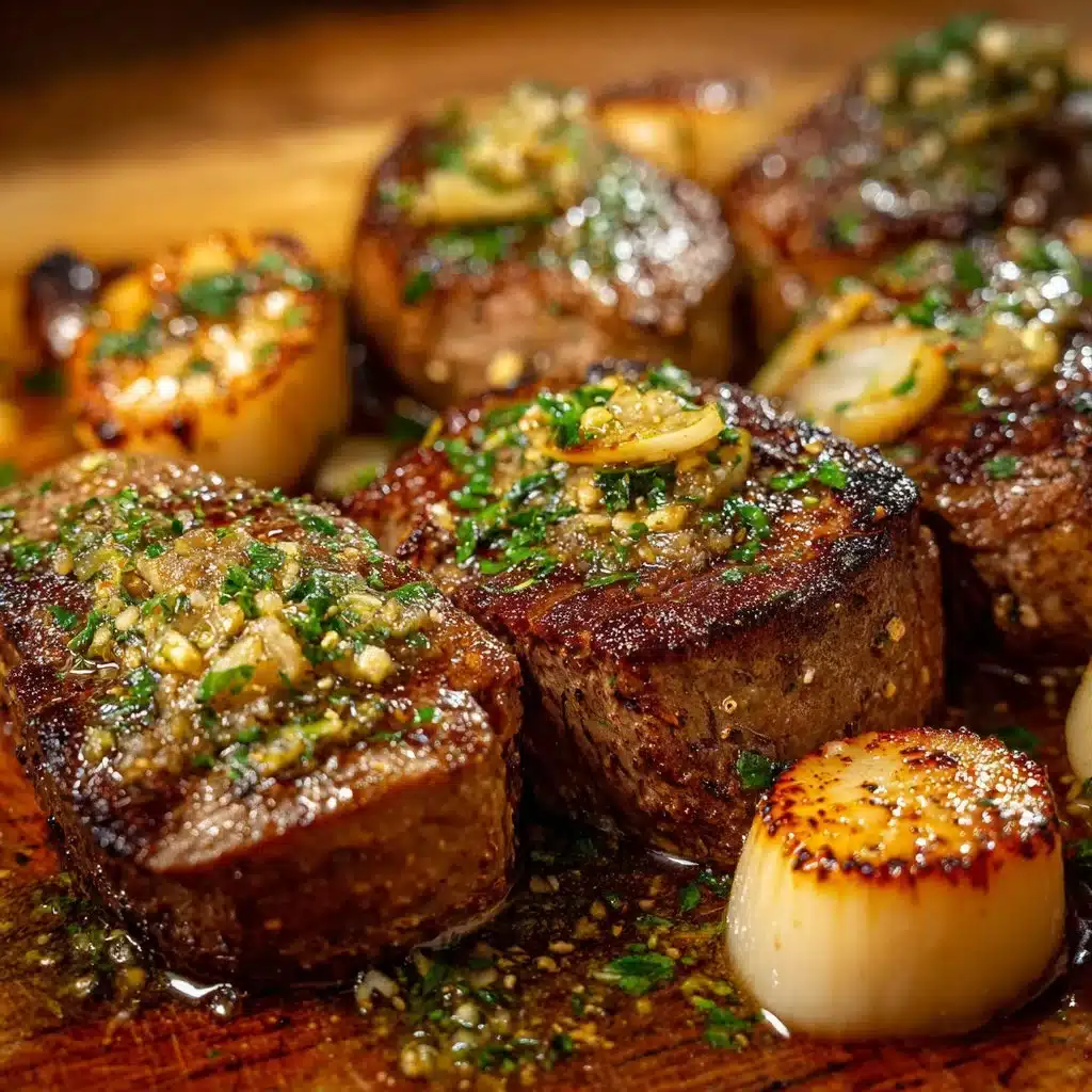 Garlic Butter Steak and Scallops