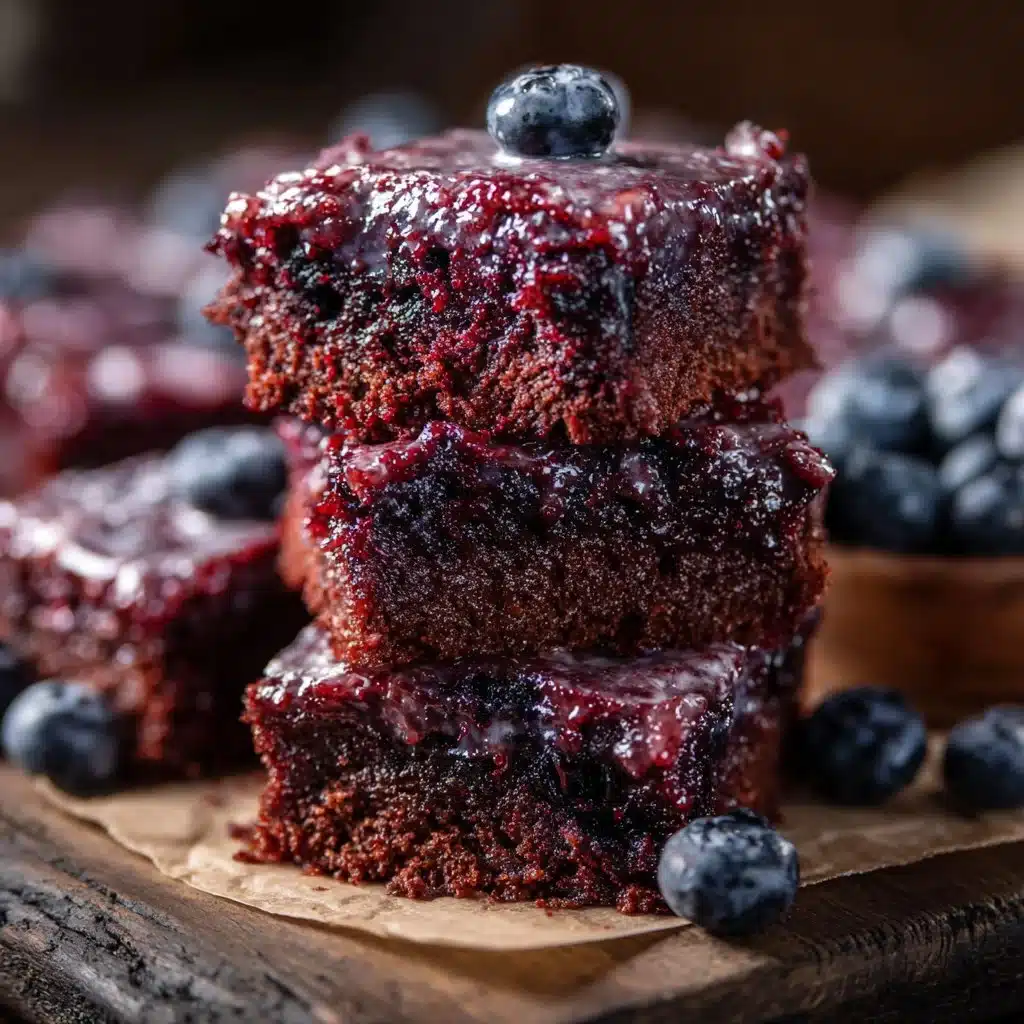 Glazed Blueberry Brownies