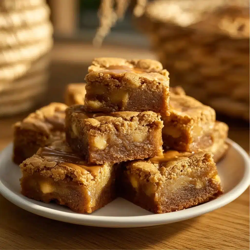Delicious homemade butterscotch blondies baked to perfection by Grandma