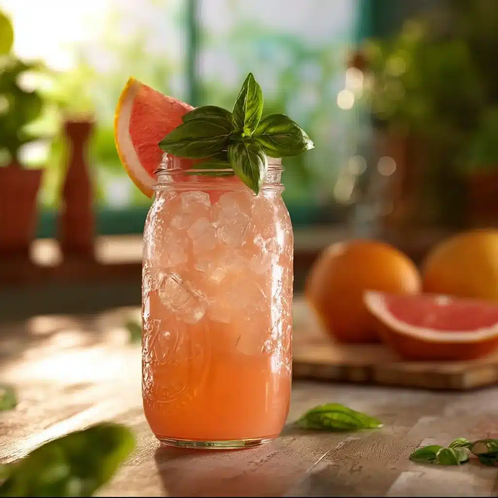 Grapefruit Basil Splash Mocktail