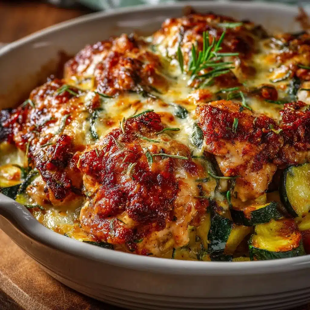 High Protein Chicken Zucchini Bake