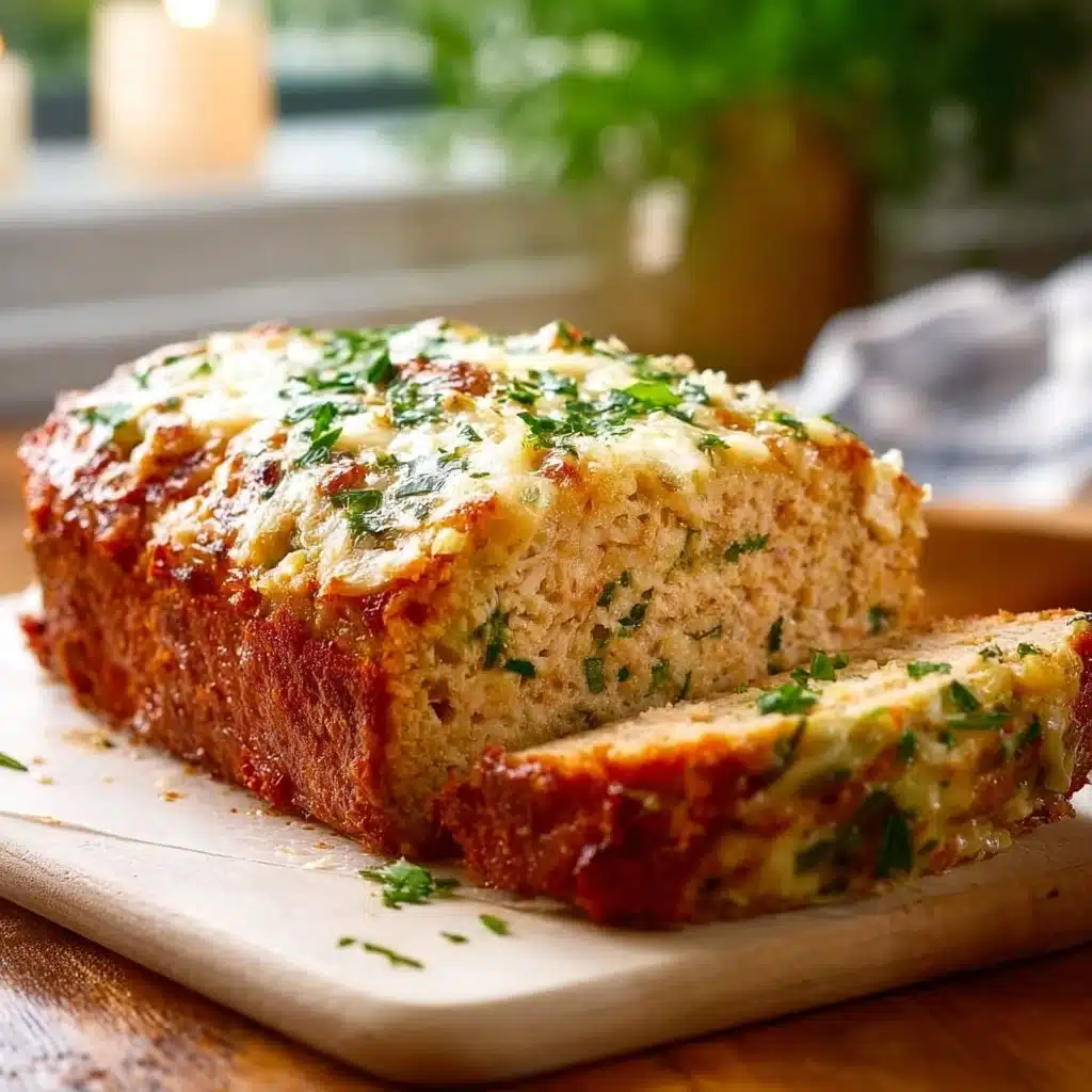 Juicy Garlic Parmesan Chicken Meatloaf