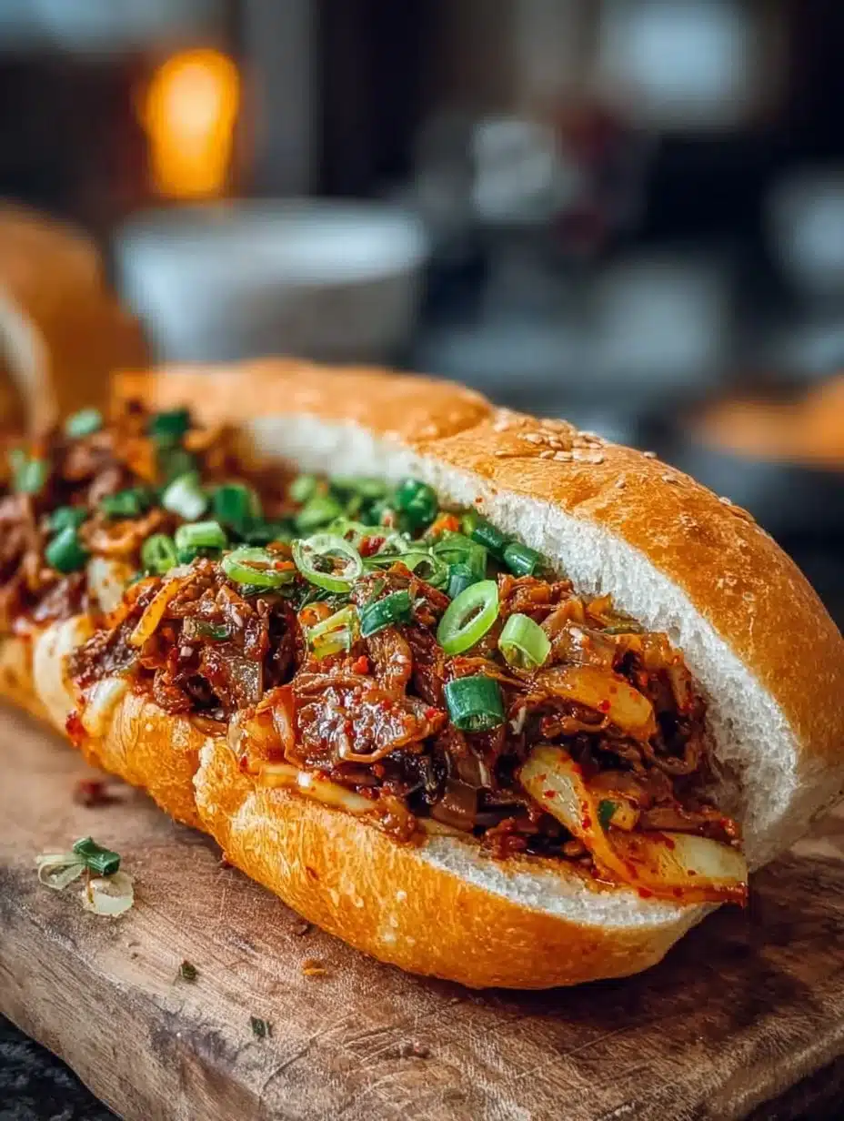 Korean Inspired Kimchi Bulgogi Cheesesteak