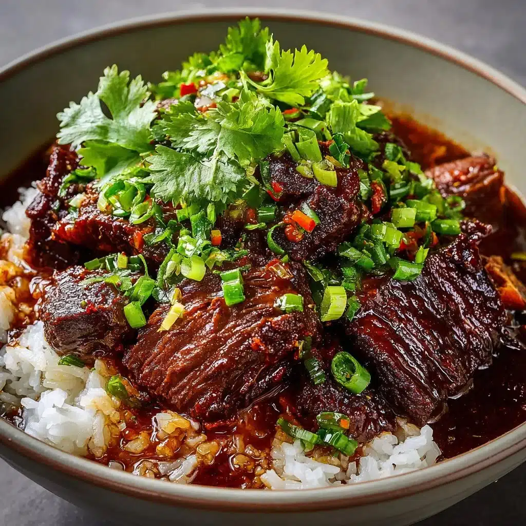 Korean style pot roast with tender meat and rich spices