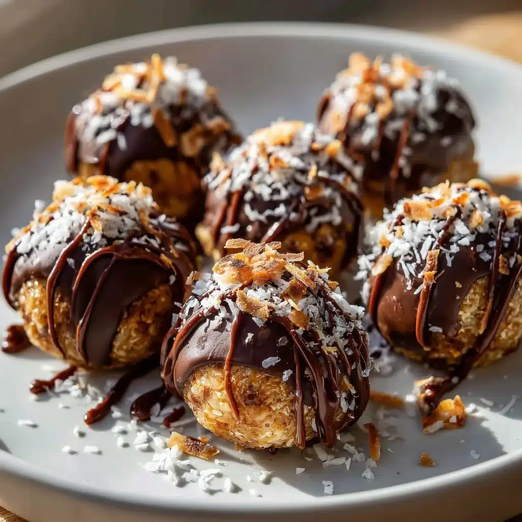 No-Bake Samoa Cookie Protein Balls