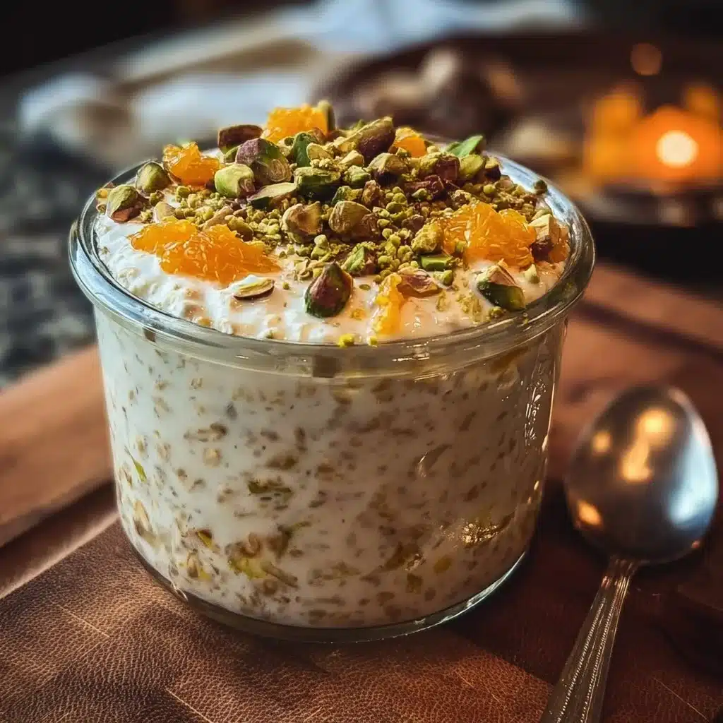 Pistachio Orange Blossom Overnight Oats