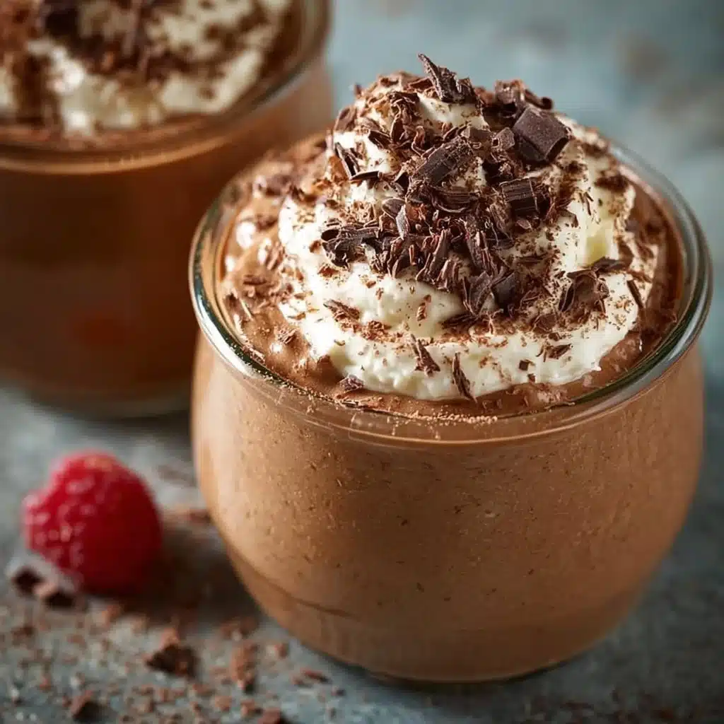 Bowl of homemade Protein-Packed Pudding topped with fresh berries.