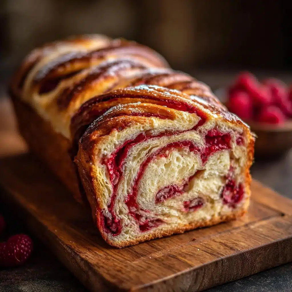 Raspberry Swirl Brioche Loaf