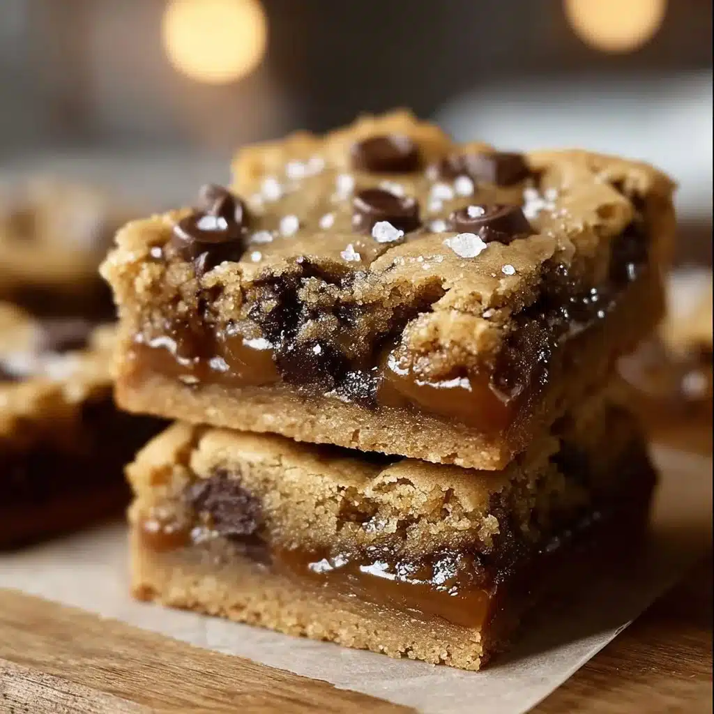 Salted Caramel Chocolate Chip Cookie Bars
