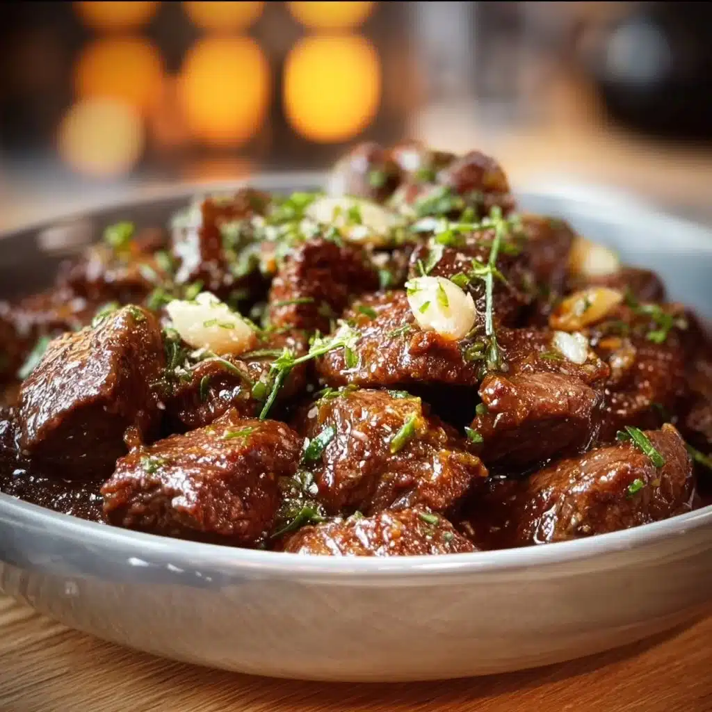 High Protein Slow Cooker Garlic Butter Beef Bites