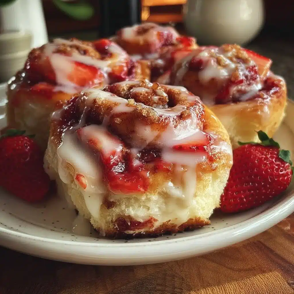 Strawberry Cheesecake Cinnamon Rolls
