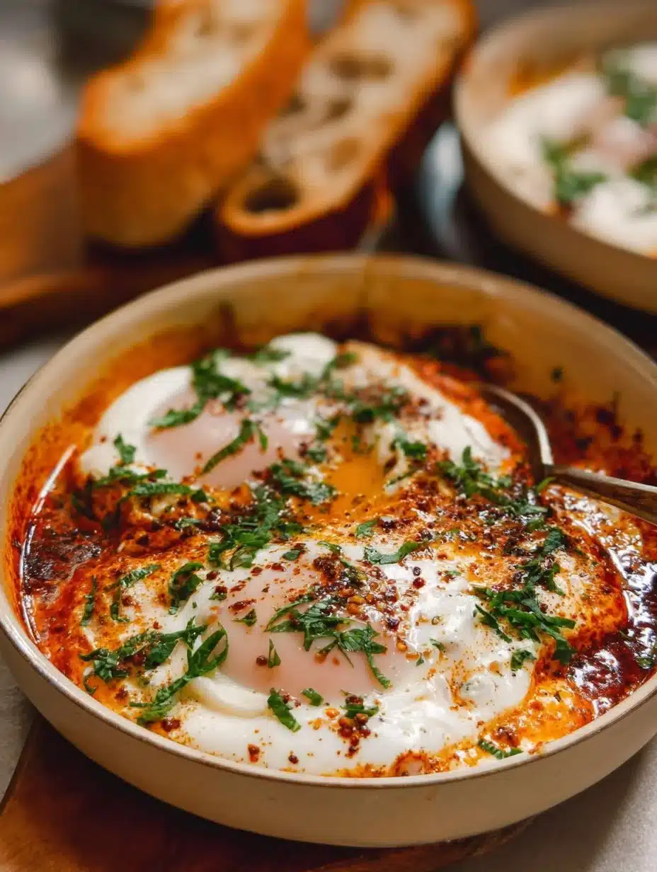 Turkish Inspired Eggs - Cilbir