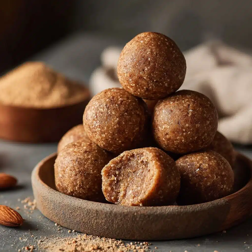 Almond Butter Protein Balls with healthy ingredients