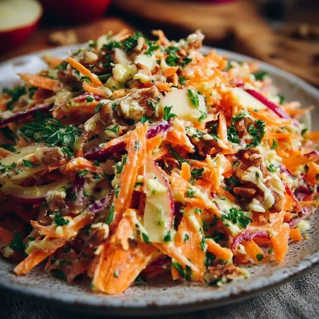 Crunchy Apple Carrot Salad with Creamy Citrus Dressing