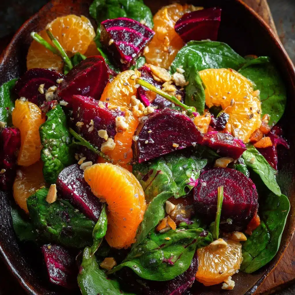 Beet Salad with Spinach and Mandarin Oranges