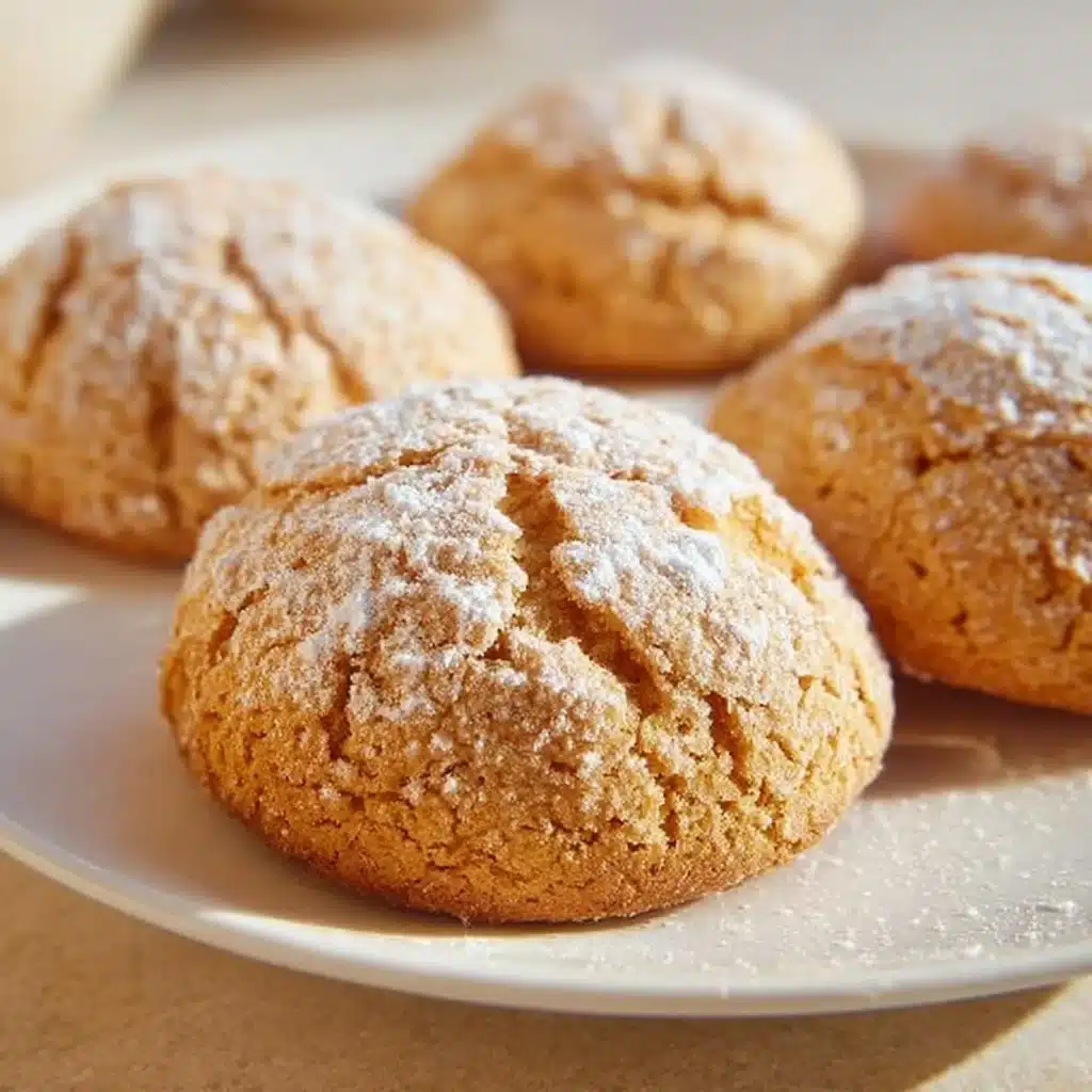 Delicious homemade chewy cornmeal cookies on a rustic wooden table.