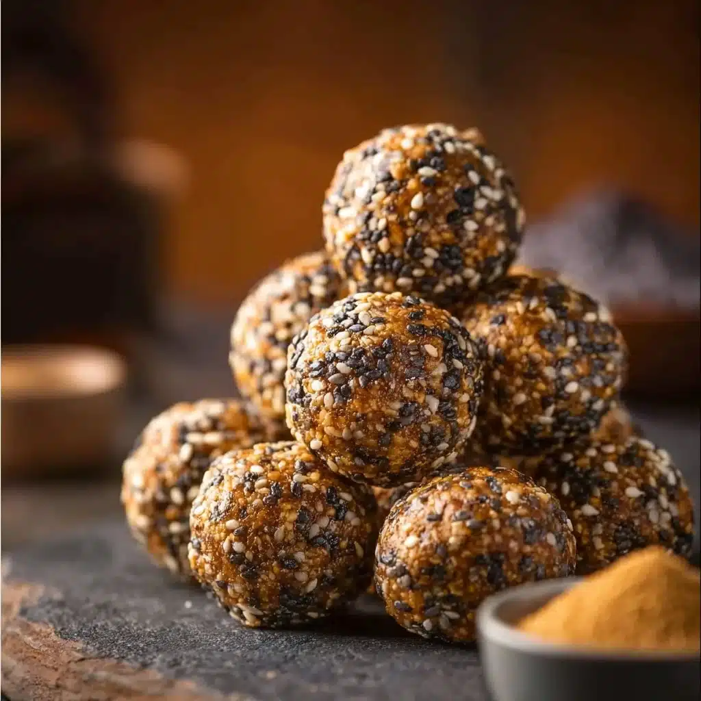 Healthy homemade chia seed protein balls made with natural ingredients